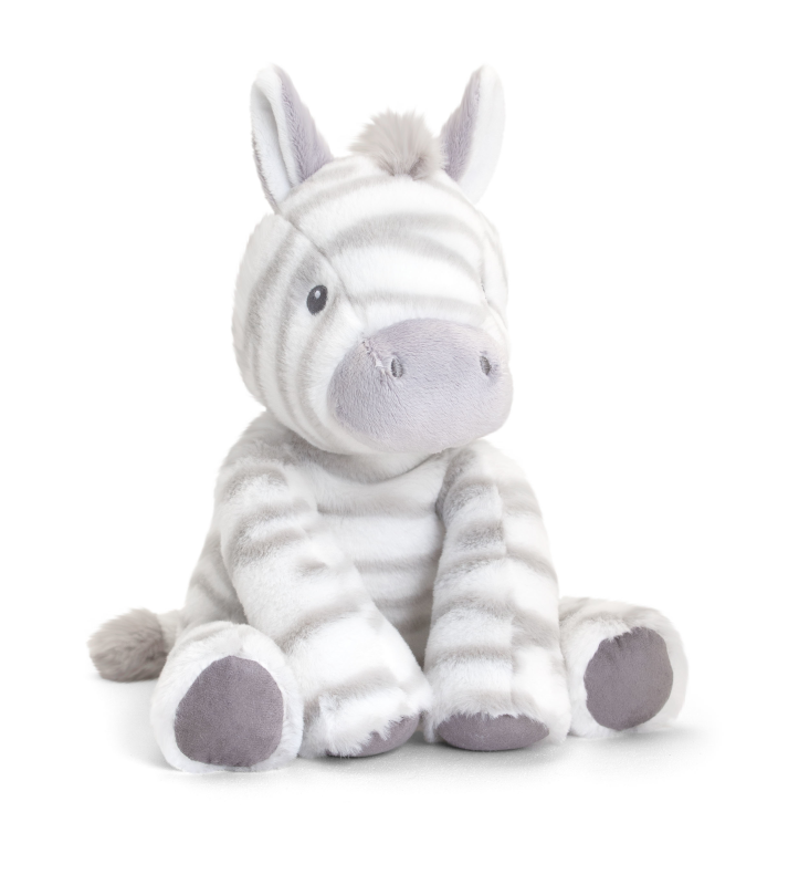  - plush zebra recycled grey 25 cm 